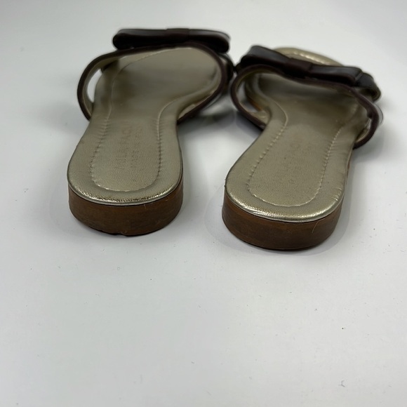 Mila Paoli Brown Patent Sandals with Bow size 7 ½ - Picture 5 of 9